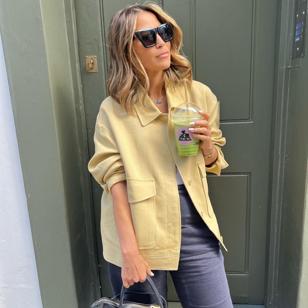Zara Linen Blend Yellow Jacket - Picture 3 of 11